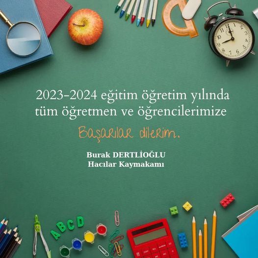 2023-2024 Eğitim Öğretim Yılı Öğrenci, Öğretmen ve Velilerimize Hayırlı Olsun.